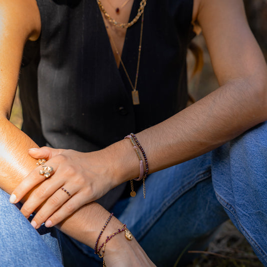 Bracelet tressé chaine et cordon