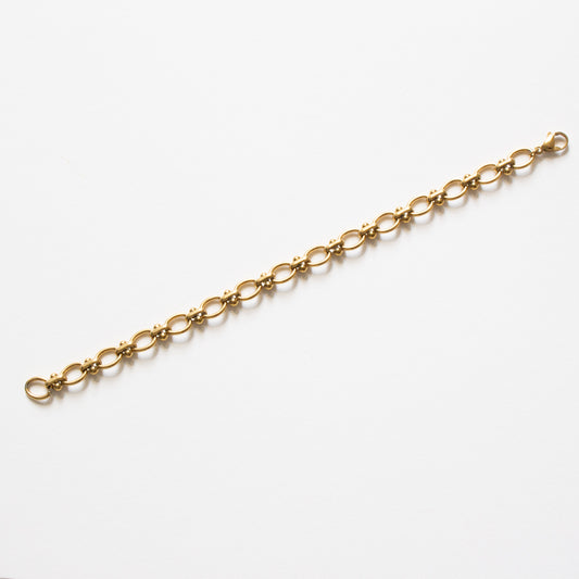 Bracelet mailles rondes dorées