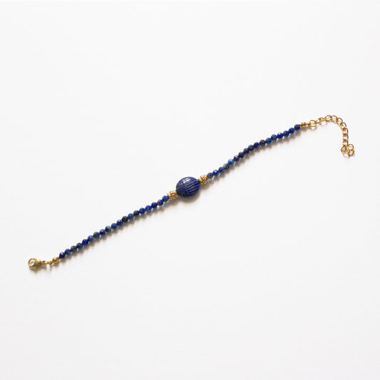 Bracelet Scarabée lapis lazuli