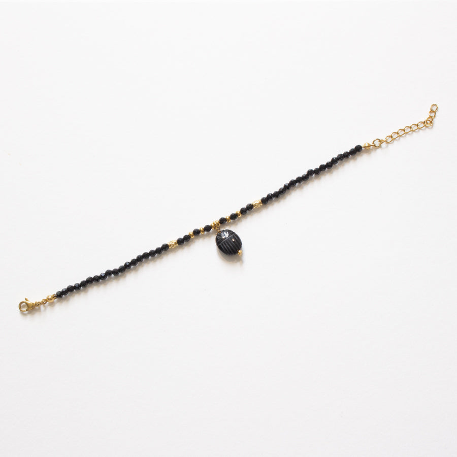 Bracelet Scarabée onyx