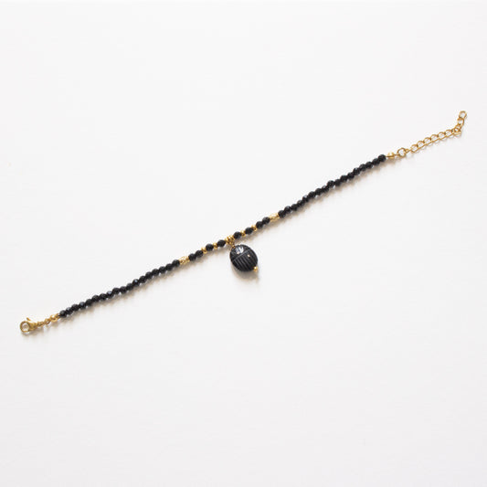 Bracelet Scarabée onyx