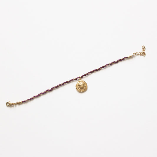 Bracelet tressé chaine et cordon