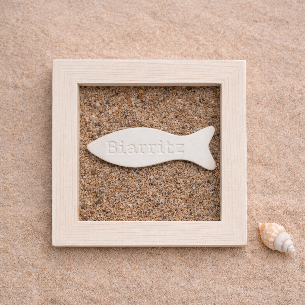 Petit cadre plage ville