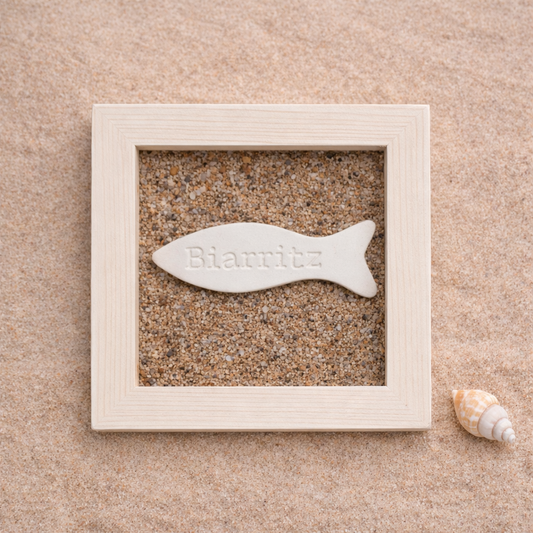 Petit cadre plage ville