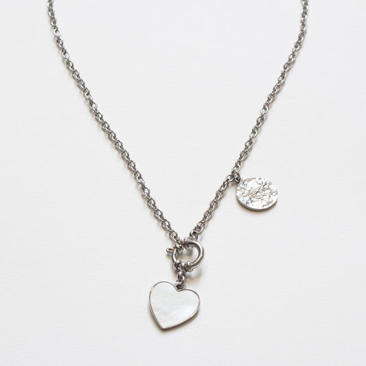 Collier argent gros fermoir