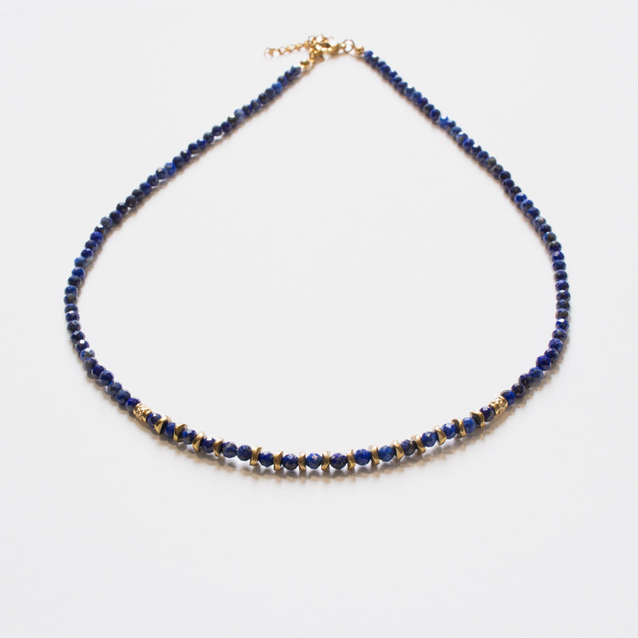 Collier perles lapis lazuli