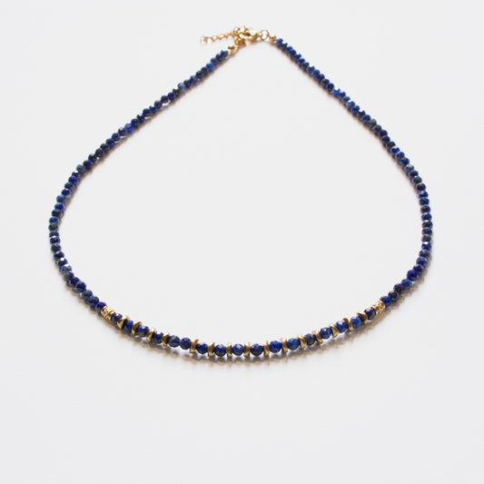 Collier perles lapis lazuli
