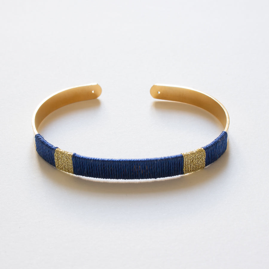 Bracelet jonc tissé à la main en acier inoxydable