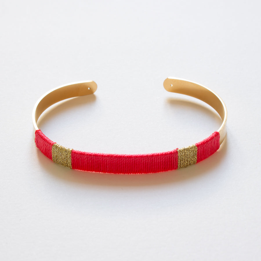 Bracelet jonc tissé à la main en acier inoxydable