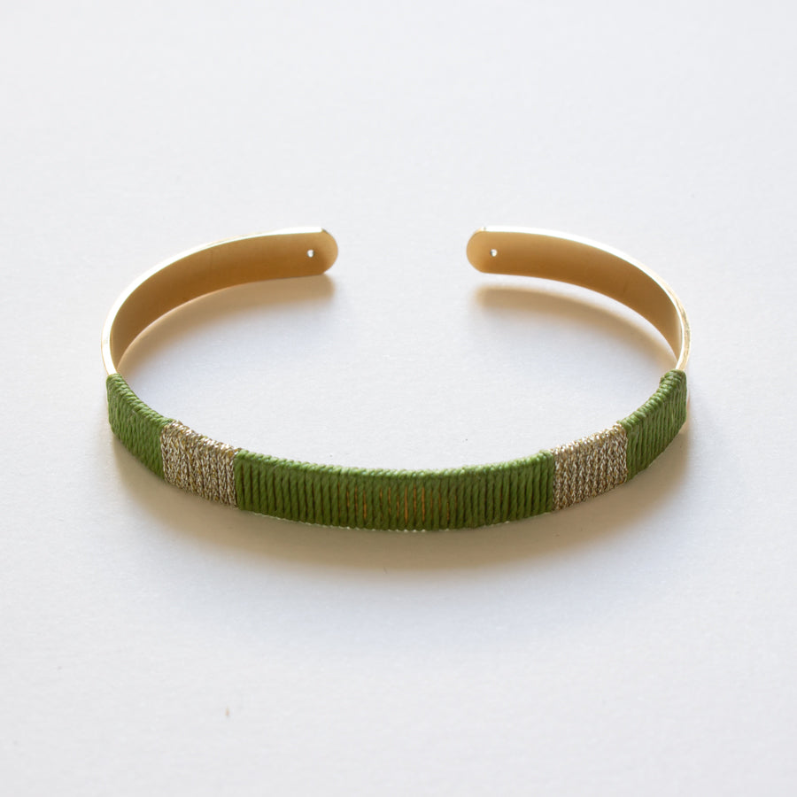 Bracelet jonc tissé à la main en acier inoxydable