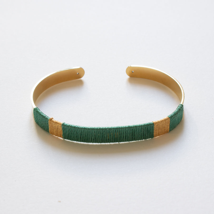 Bracelet jonc tissé à la main en acier inoxydable