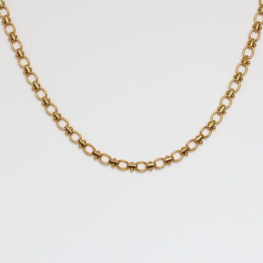 Collier mailles rondes dorées