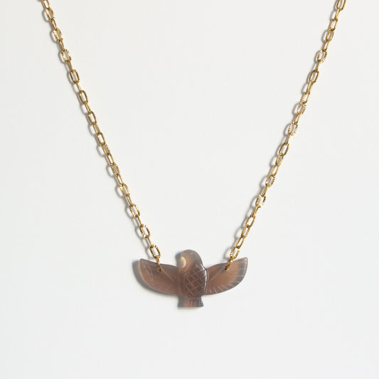 Collier aigle agate grise