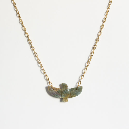 Collier aigle en agate indienne