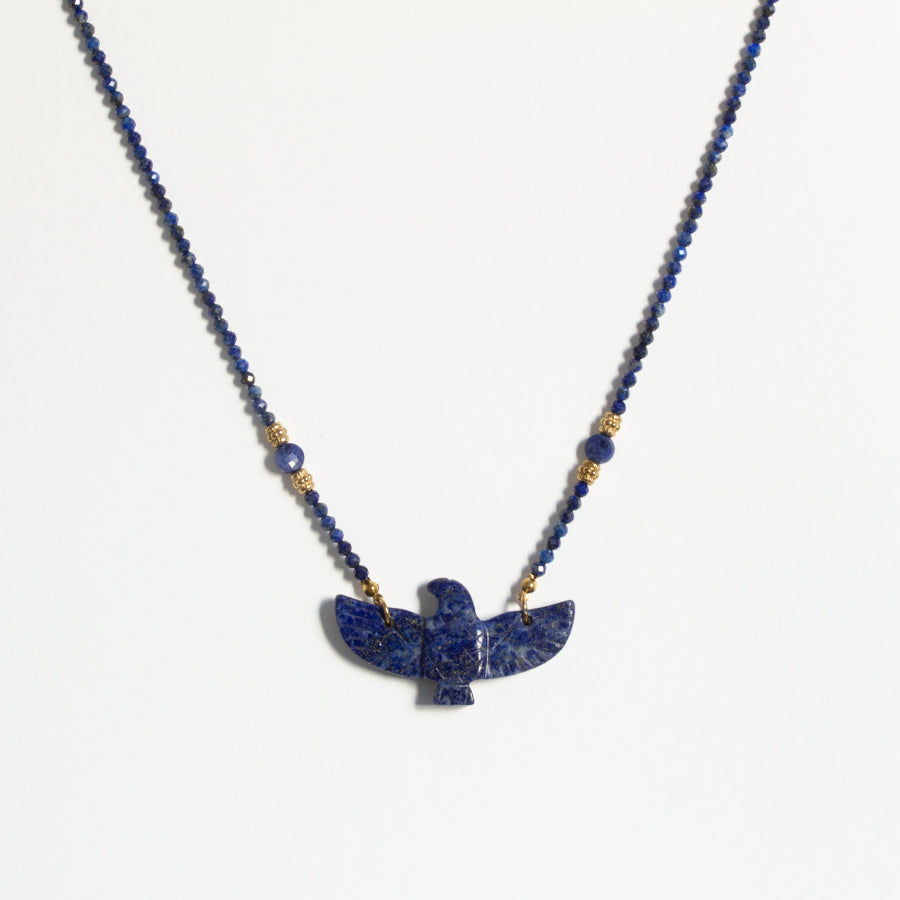Collier aigle lapis lazuli