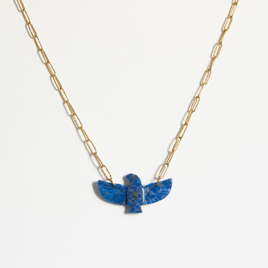 Collier aigle lapis lazuli