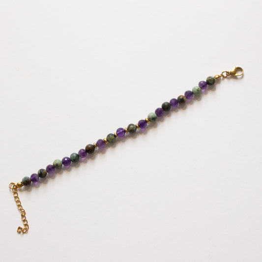 Bracelet améthyste et tuquoise