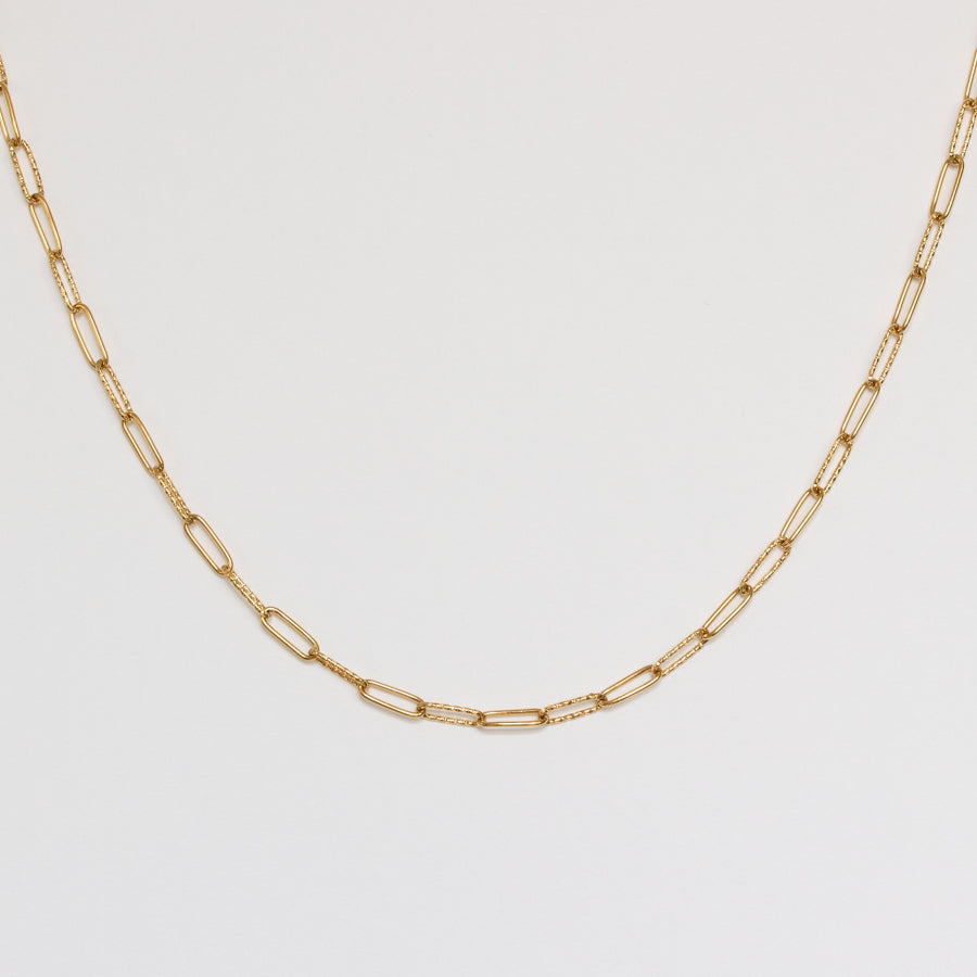 Collier mailles trombones alternées