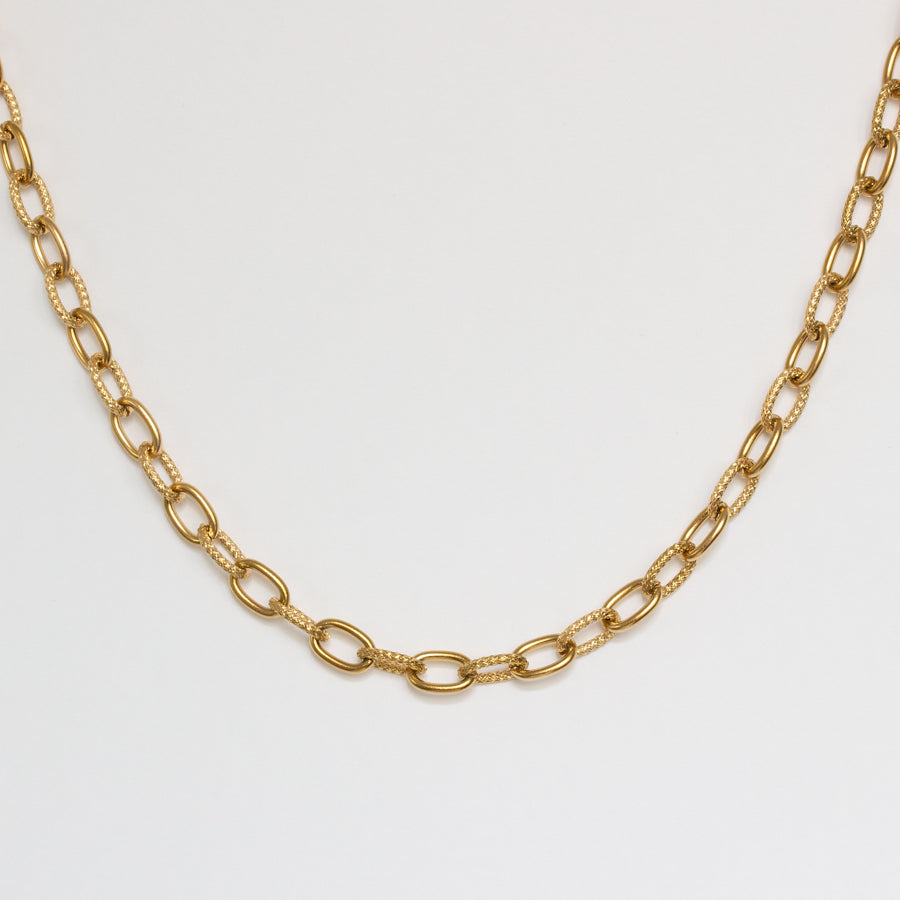 Collier grosses mailles alternées