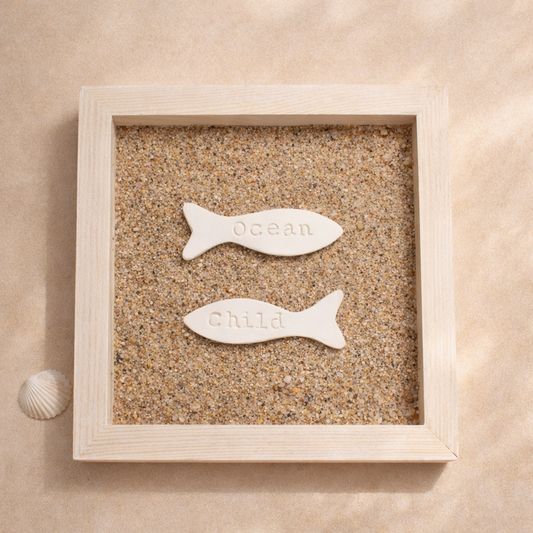 Cadre plage poissons ocean child