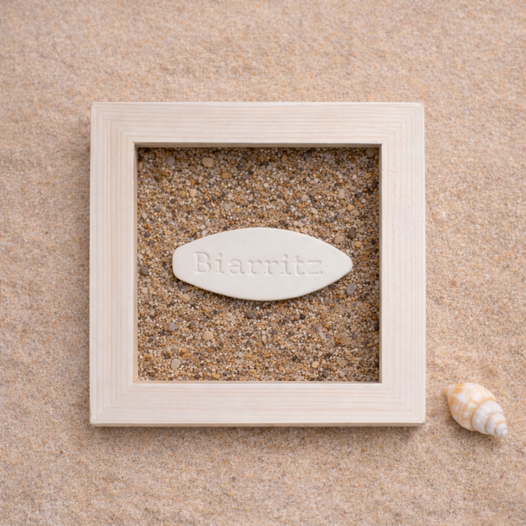 Petit cadre plage ville