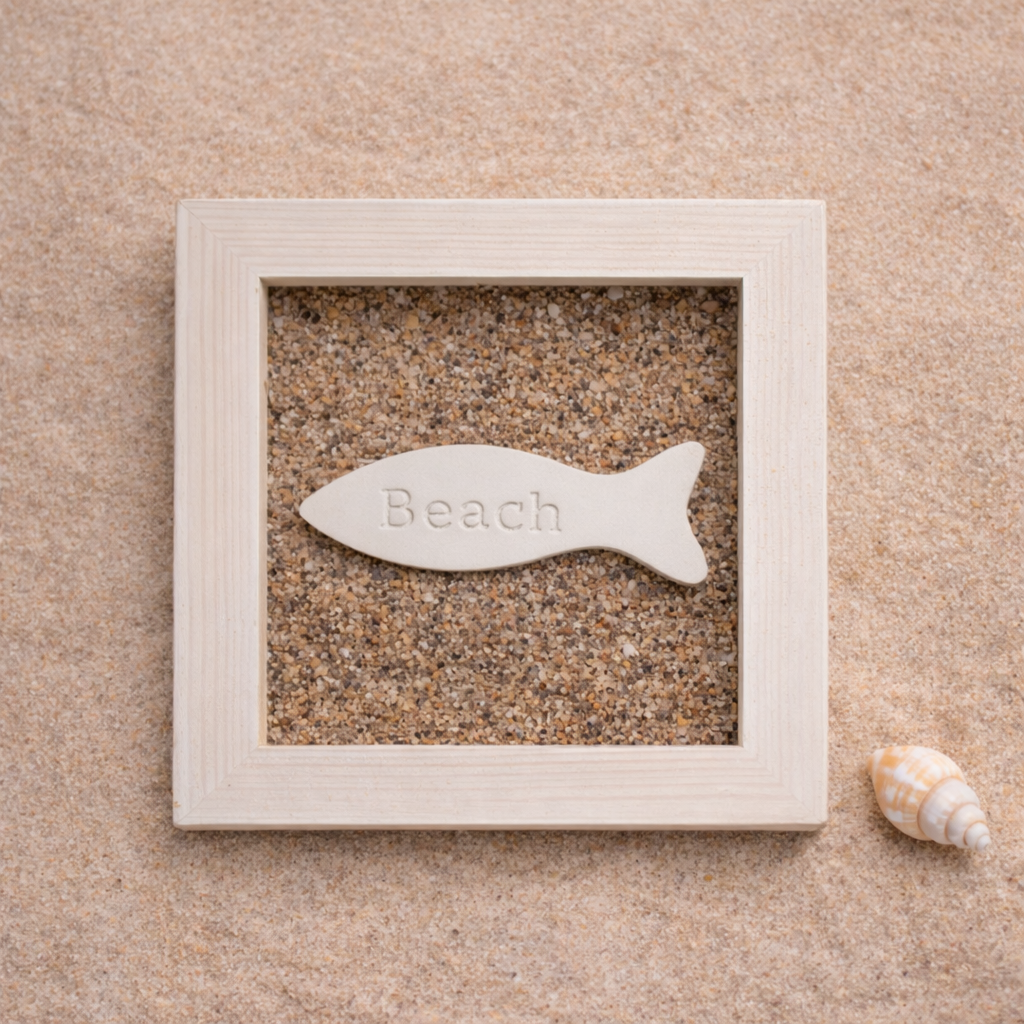 Petit cadre plage poisson beach