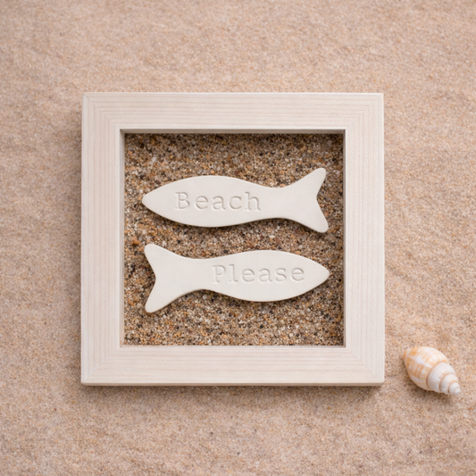 Petit cadre plage beach please poissons