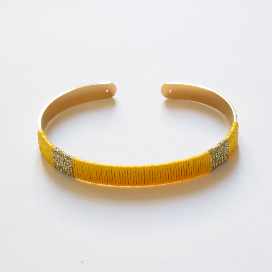 Bracelet jonc tissé à la main en acier inoxydable