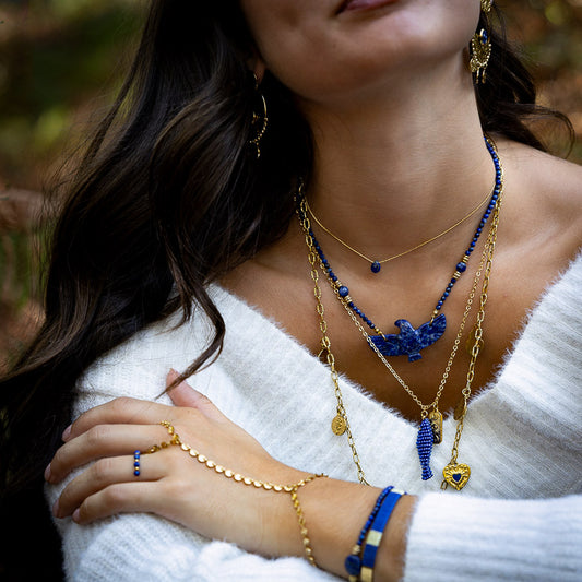 Bracelet Scarabée lapis lazuli